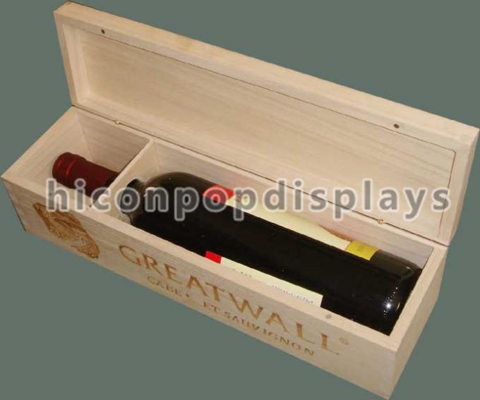 Ενιαία ξύλινη περίπτωση επίδειξης κρασιού για το κατάστημα κρασιού, κιβώτιο επίδειξης κρασιού