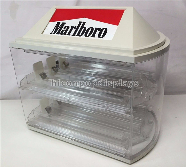 Εκλεκτής ποιότητας ακρυλική περίπτωση επίδειξης τσιγάρων του Marlboro διαφανή γυαλισμένα 2 - βαλμένος σε στρώσεις