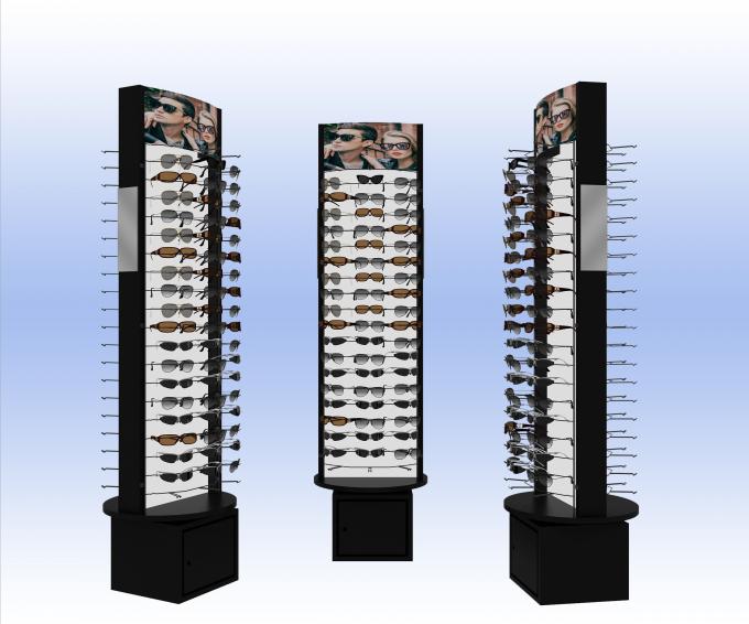 Αντίθετη τοπ Eyeglass μετάλλων 4-τρόπων λιανικών καταστημάτων γυαλιών ηλίου περιστροφή ραφιών επίδειξης