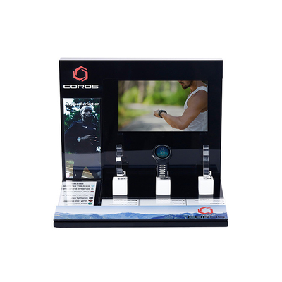Κίνα Countertop LCD φορέας 3 μαύρη ακρυλική στάση κατόχων ρολογιών στάσεων ρολογιών προμηθευτής