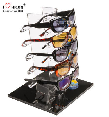 Κίνα Tabletop ακρυλικό ράφι επίδειξης Eyewear για το κατάστημα εμπορικών σημάτων 5 ζευγάρια προώθησης γυαλιών ηλίου προμηθευτής