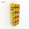 Κίτρινο σχέδιο ραφιών επίδειξης τροφίμων μετάλλων 4-σειρών συνήθειας για την πώληση προμηθευτής