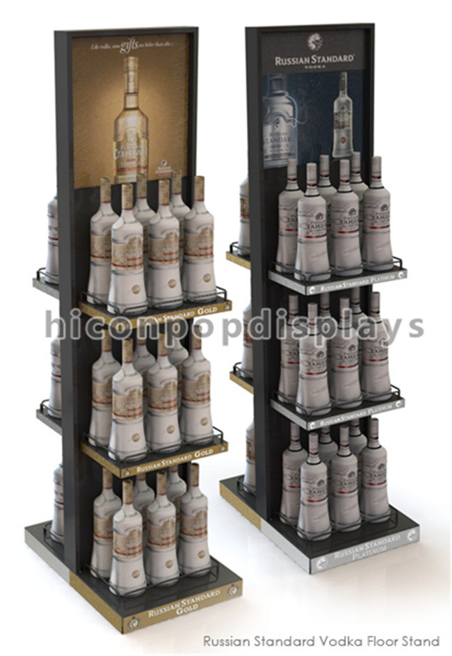 24 πύργος επίδειξης κρασιού μπουκαλιών/ράφι 6 ουίσκυ καλωδίων μετάλλων λιανικών καταστημάτων - στρώμα