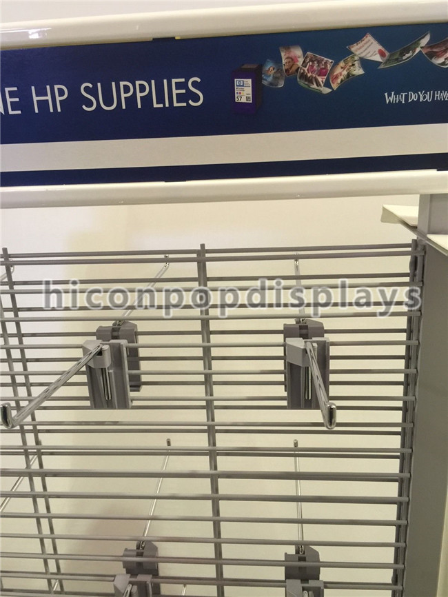 HP σημείου προϊόντων των επιδείξεων πώλησης αγορών με τους γάντζους/τη 2-Way στάση ραφιών