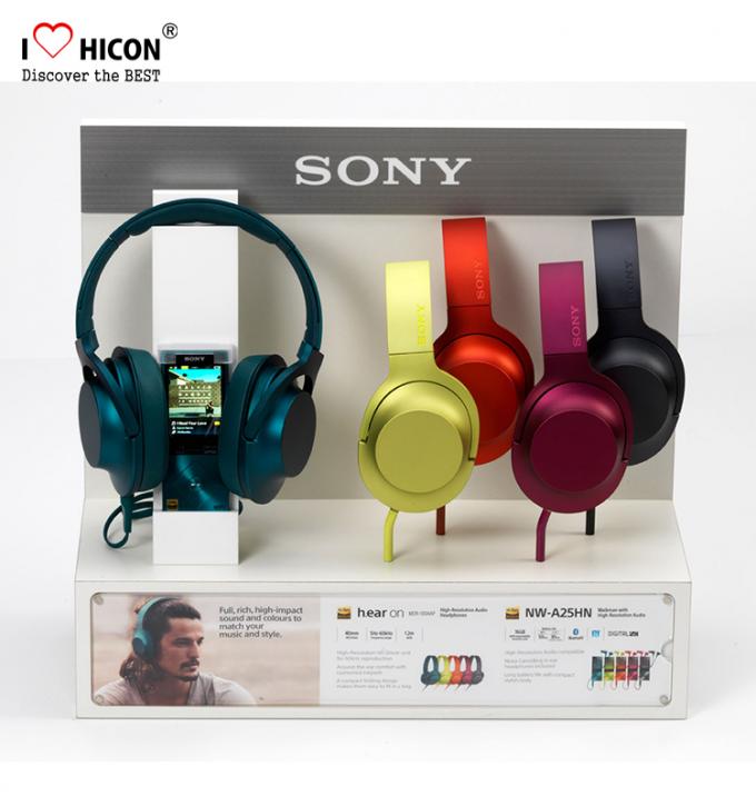 Κοu'φώματα επίδειξης μαγαζί λιανικής πώλησης ακουστικών στάσεων επίδειξης εξαρτημάτων μάρκετινγκ αγοραστών