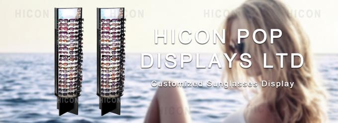 Εμπορική ξύλινη στάση επίδειξης Sunglass επίδειξης γυαλιών ηλίου μάρκετινγκ αγοραστών