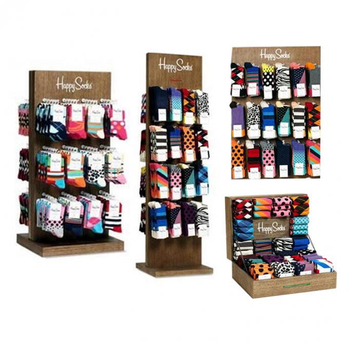 Μικροπωλησία κάλτσες κρεμασμένες Custom Tabletop κάλτσες Display Racks 3 Pegs για το κατάστημα